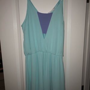 Light blue and purple romper